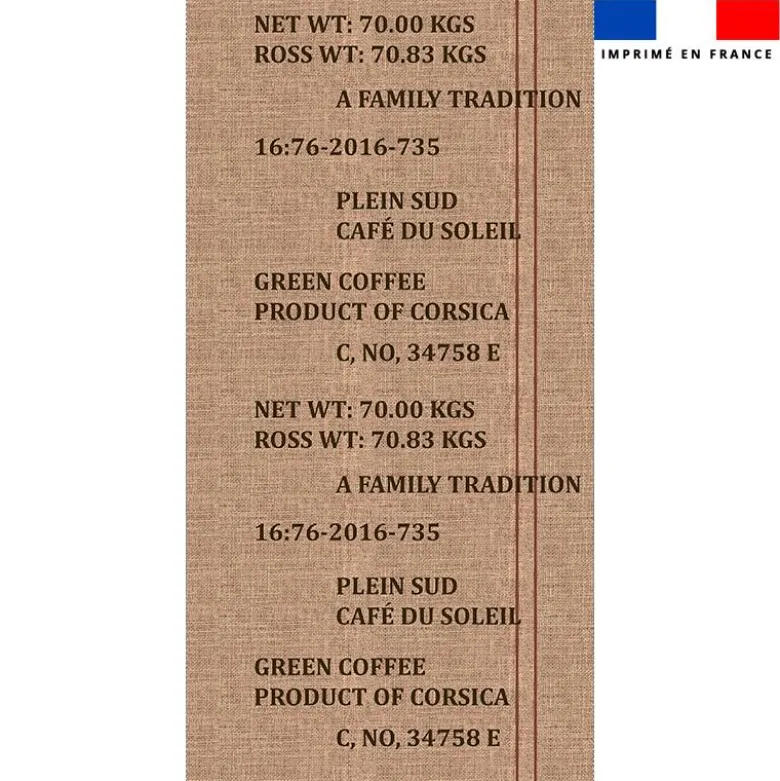 Coupon pour serviette de plage effet texture jute