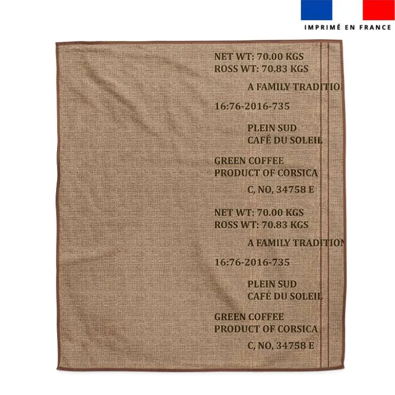 Coupon pour serviette de plage effet texture jute