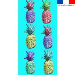 Coupon pour serviette de plage motif ananas multicolores - Création Cat&Colours