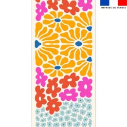 Coupon pour serviette de plage motif grande fleur jaune