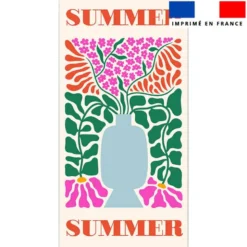 Coupon pour serviette de plage motif flowers summer