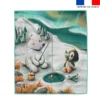 Coupon pour serviette de plage motif animaux du froid Ours et Macareux - Création Stillistic