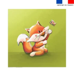 Coupon pour serviette de plage motif bébé renard - Création Stillistic