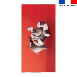 Coupon pour serviette de plage motif bébé raton - Création Stillistic