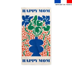 Coupon pour serviette de plage motif flowers happy mom