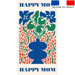 Coupon pour serviette de plage motif flowers happy mom