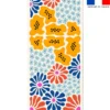 Coupon pour serviette de plage motif fleurs multicolores