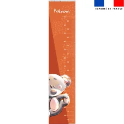 Coupon pour toise personnalisé - Bébé koala - Création Stillistic