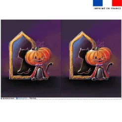 Coupon pour tote-bag motif chat citrouille - Création Stillistic