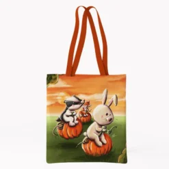 Coupon pour tote-bag motif course animaux citrouille - Création Stillistic