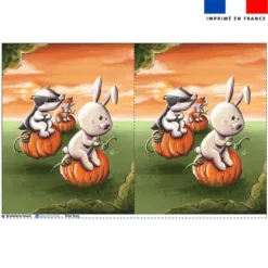 Coupon pour tote-bag motif course animaux citrouille - Création Stillistic
