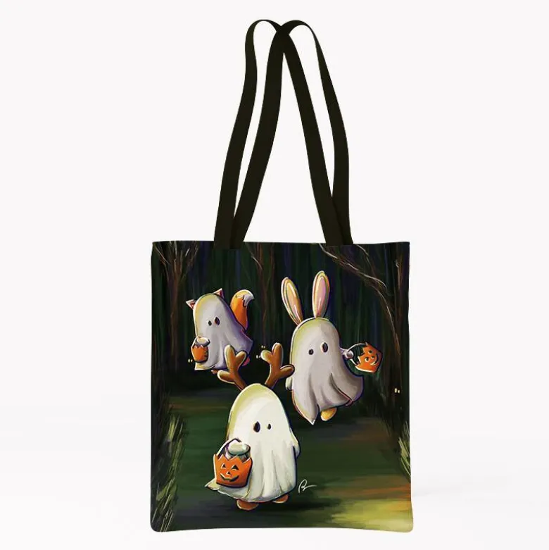 Coupon pour tote-bag motif fantômes dans les bois - Création Stillistic