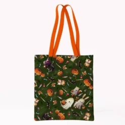 Coupon pour tote-bag motif fantômes vert - Création Stillistic