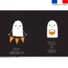 Coupon pour tote-bag motif fantôme