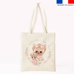 Coupon pour tote-bag motif yorkshire - Création Jolifox