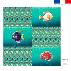 Coupon pour tour de lit motif poissons bonbons 4 - Création Stillistic
