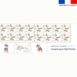 Coupon pour vide-poches motif animaux de la clairière