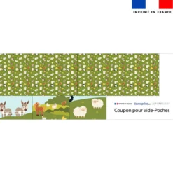 Coupon pour vide-poches motif animaux de la ferme