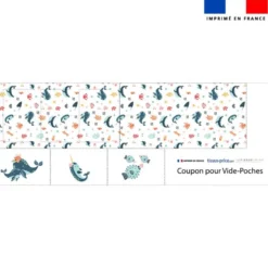 Coupon pour vide-poches motif animaux de l'océan