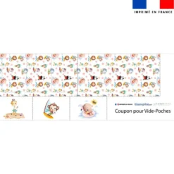 Coupon pour vide-poches motif animaux d'été