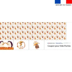 Coupon pour vide-poches motif animaux d'automne