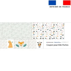 Coupon pour vide-poches motif animaux de la forêt