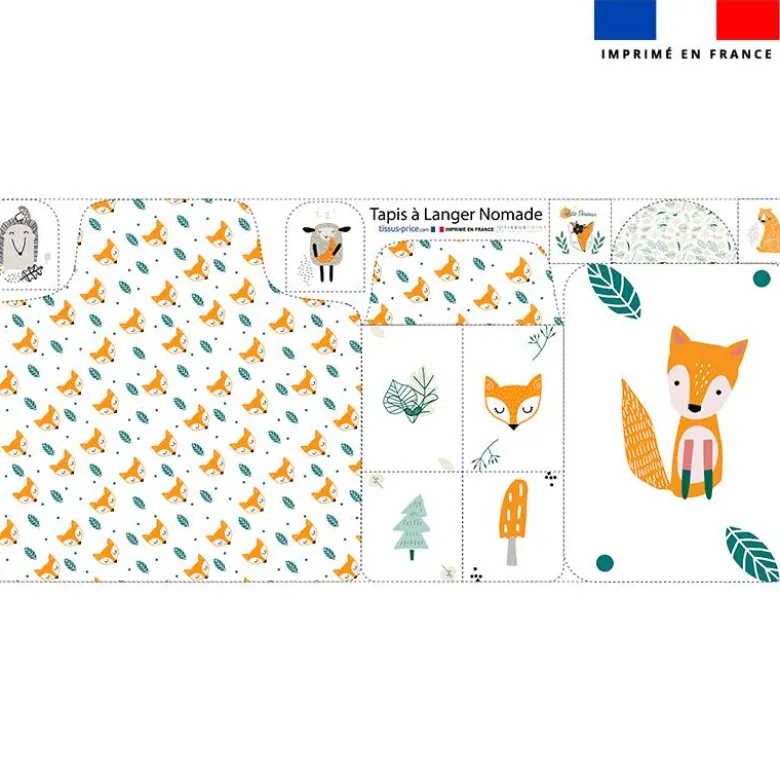 Coupon tapis à langer animaux de la forêt