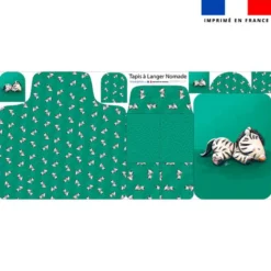 Coupon tapis à langer bébé zèbre - Création Stillistic