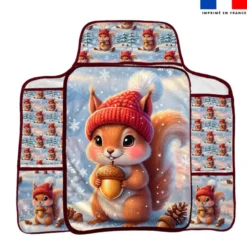 Coupon tapis à langer écureuil hiver glacé