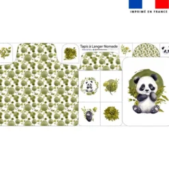 Coupon tapis à langer panda aquarelle