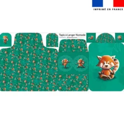Coupon tapis à langer panda roux yoga - Création Stillistic