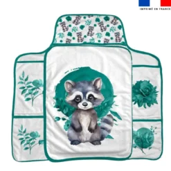 Coupon tapis à langer raton laveur aquarelle