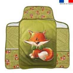 Coupon tapis à langer renard noeud papillon - Création Stillistic