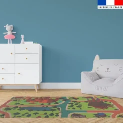 Coupon velours pour tapis de jeu motif chevalier