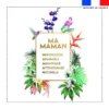 Coupon 45x45 cm blanc motif maman exotique