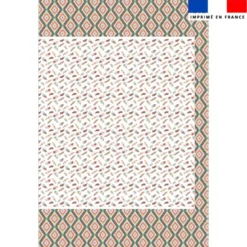 Coupon 135x200 cm de mousseline pour poncho de plage motif boho