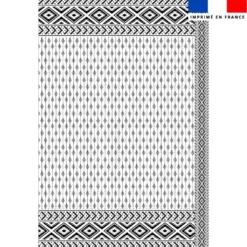Coupon 135x200 cm de mousseline pour poncho de plage motif ethnique