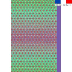 Coupon 135x200 cm de mousseline pour poncho de plage motif asanoha