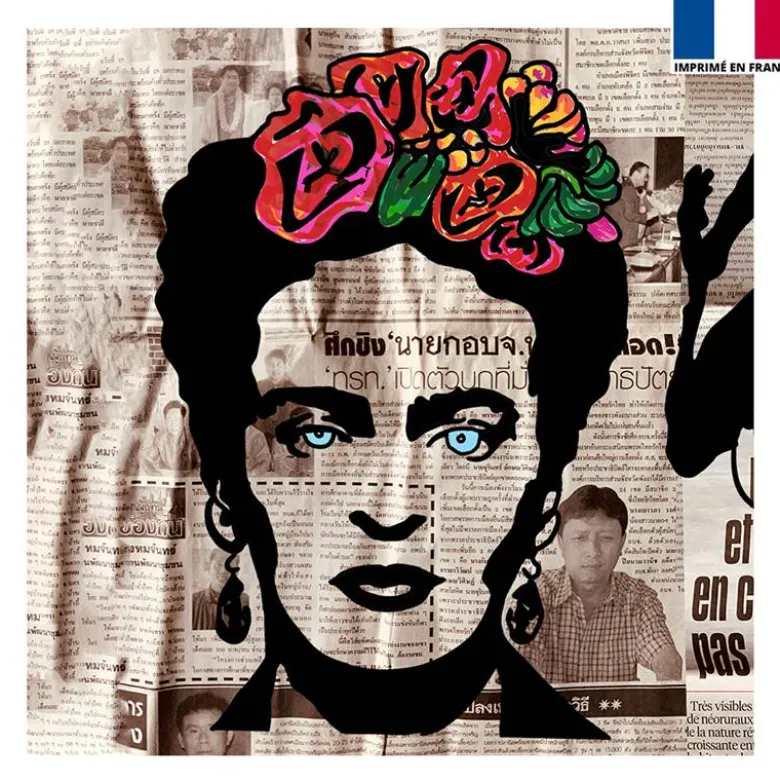 Coupon 45x45 cm - Femme mexicaine - Création Anne-Sophie Dozoul