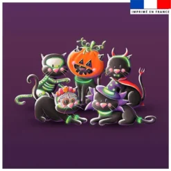 Coupon 45x45 cm imprimé Bal masqué Halloween - Création Stillistic