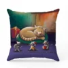 Coupon 45x45 cm imprimé chat et souris de noel - Création Stillistic