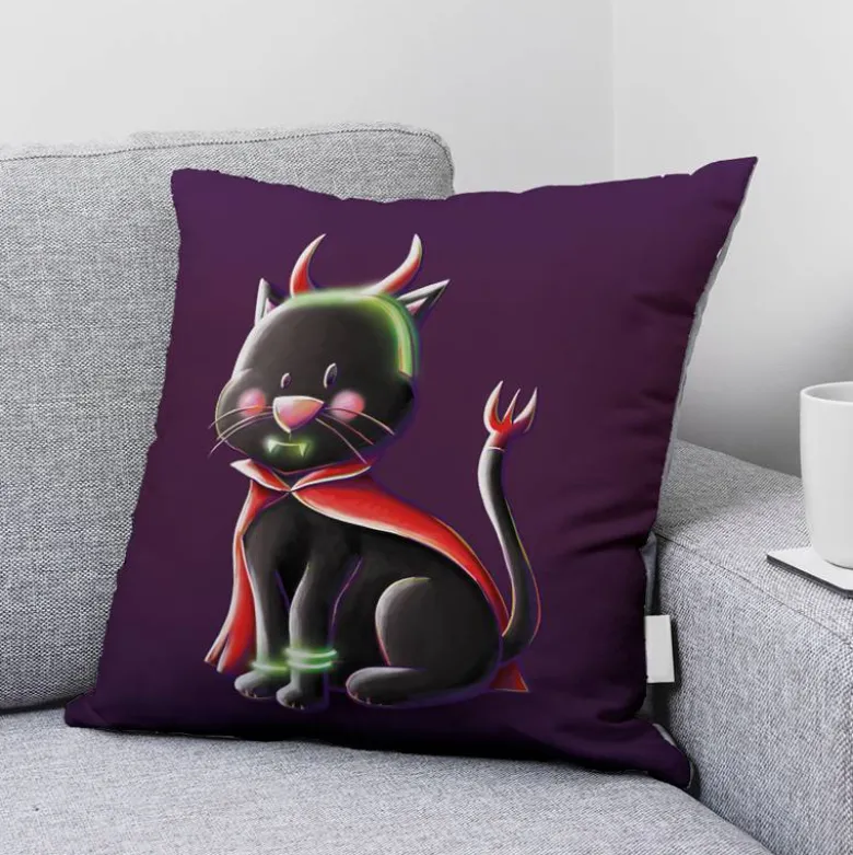 Coupon 45x45 cm imprimé Halloween Diablotin - Création Stillistic