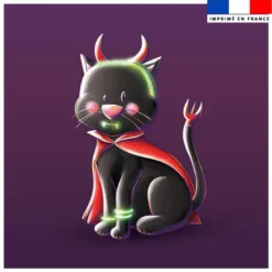 Coupon 45x45 cm imprimé Halloween Diablotin - Création Stillistic