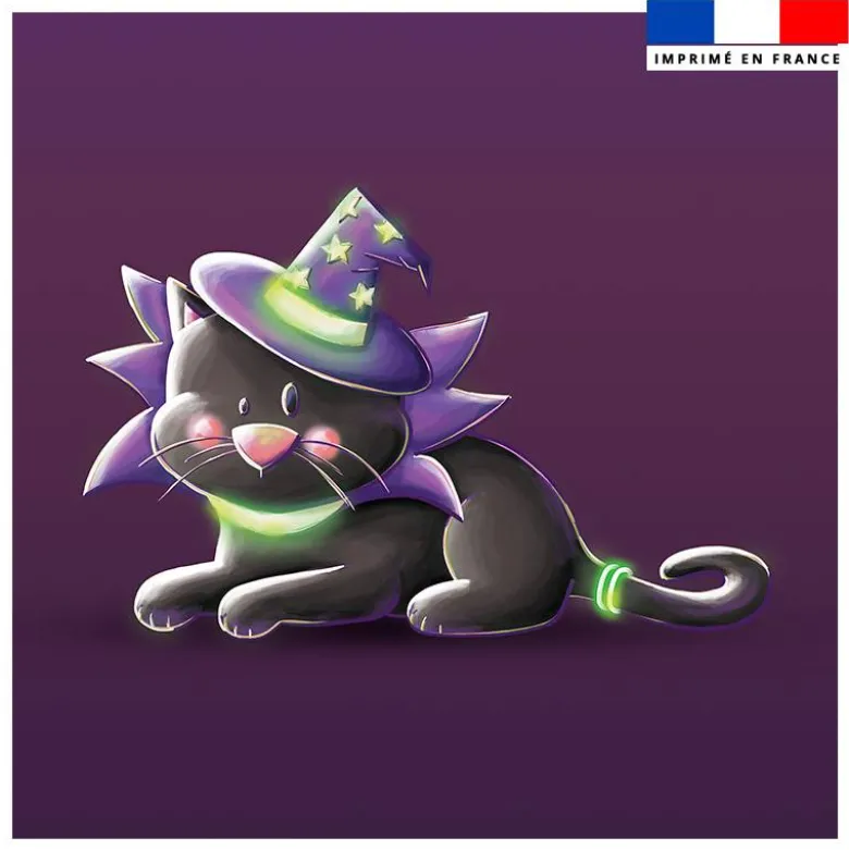 Coupon 45x45 cm imprimé Halloween Magicien - Création Stillistic