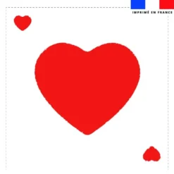 Coupon 45x45 cm motif as de coeur