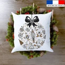 Coupon 45x45 cm motif boule de noel casse-noisette