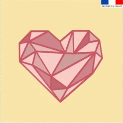 Coupon 45x45 cm motif cœur géométrique