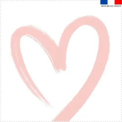 Coupon 45x45 cm motif cœur rose