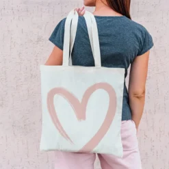 Coupon 45x45 cm motif cœur rose