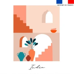 Coupon 45x45 cm motif Inde